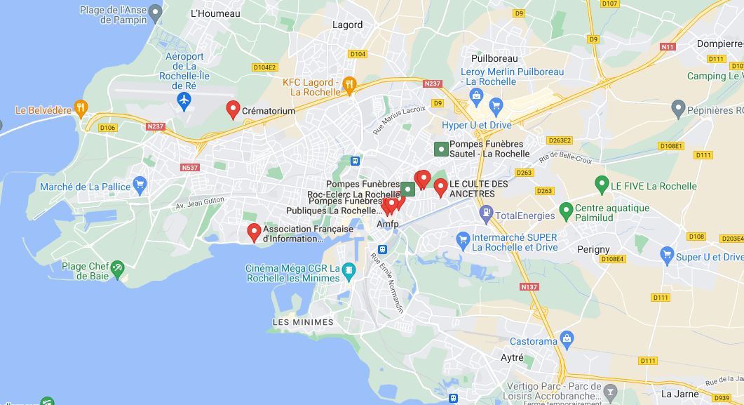 Le service des pompes funebres : à La Rochelle et en Charente-Maritime